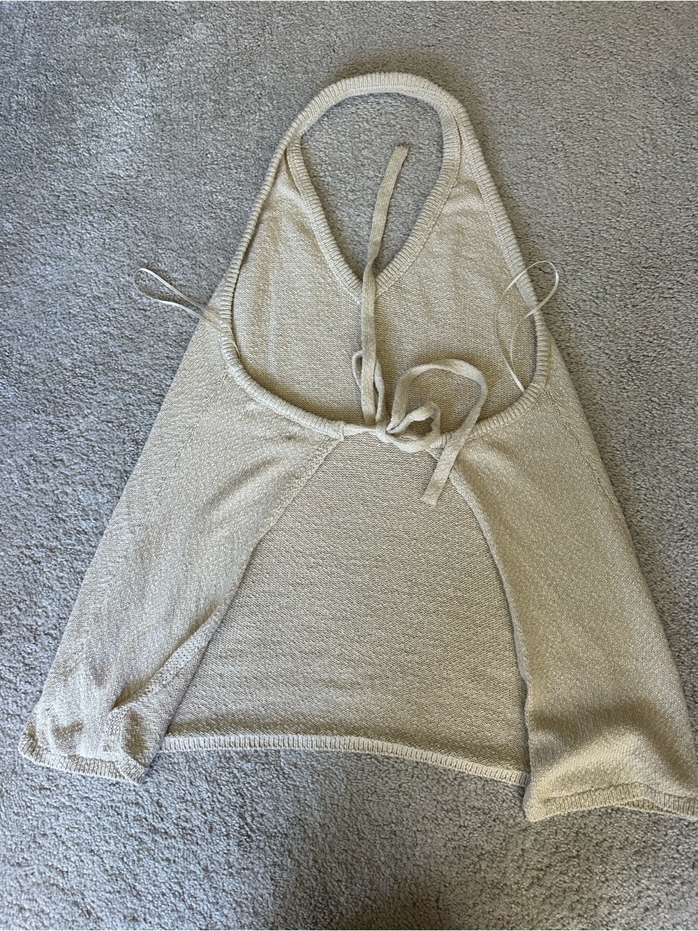 Free People Free-Est Ivory Knit Halter Lounge Set Small - Picture 5 of 8